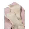 Set van 2 paar glittersokken - 2-pack rib glitter socks rose/off white